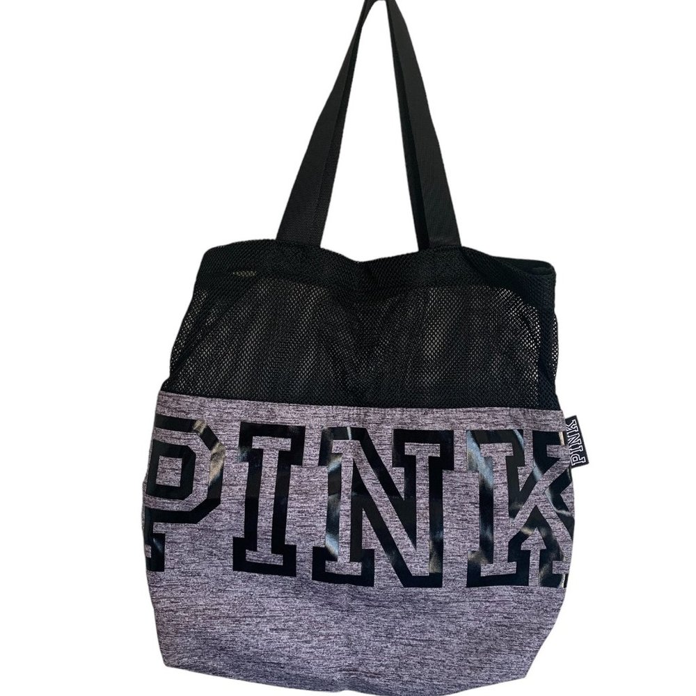 Victoria's Secret PINK Mesh Tote Bag Limited Edition Grey